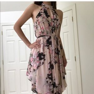 Angel London halter pink dress midi length